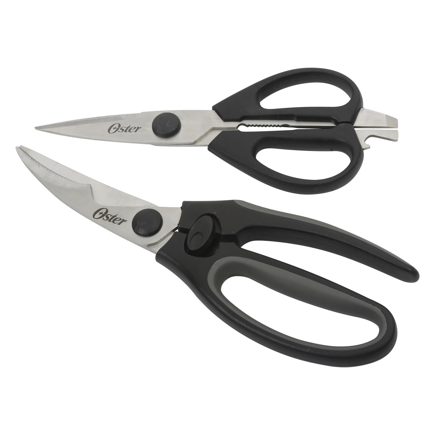 Oster - Set Tijeras De Cocina Huxford De Cocina Acero Inoxidable Negro