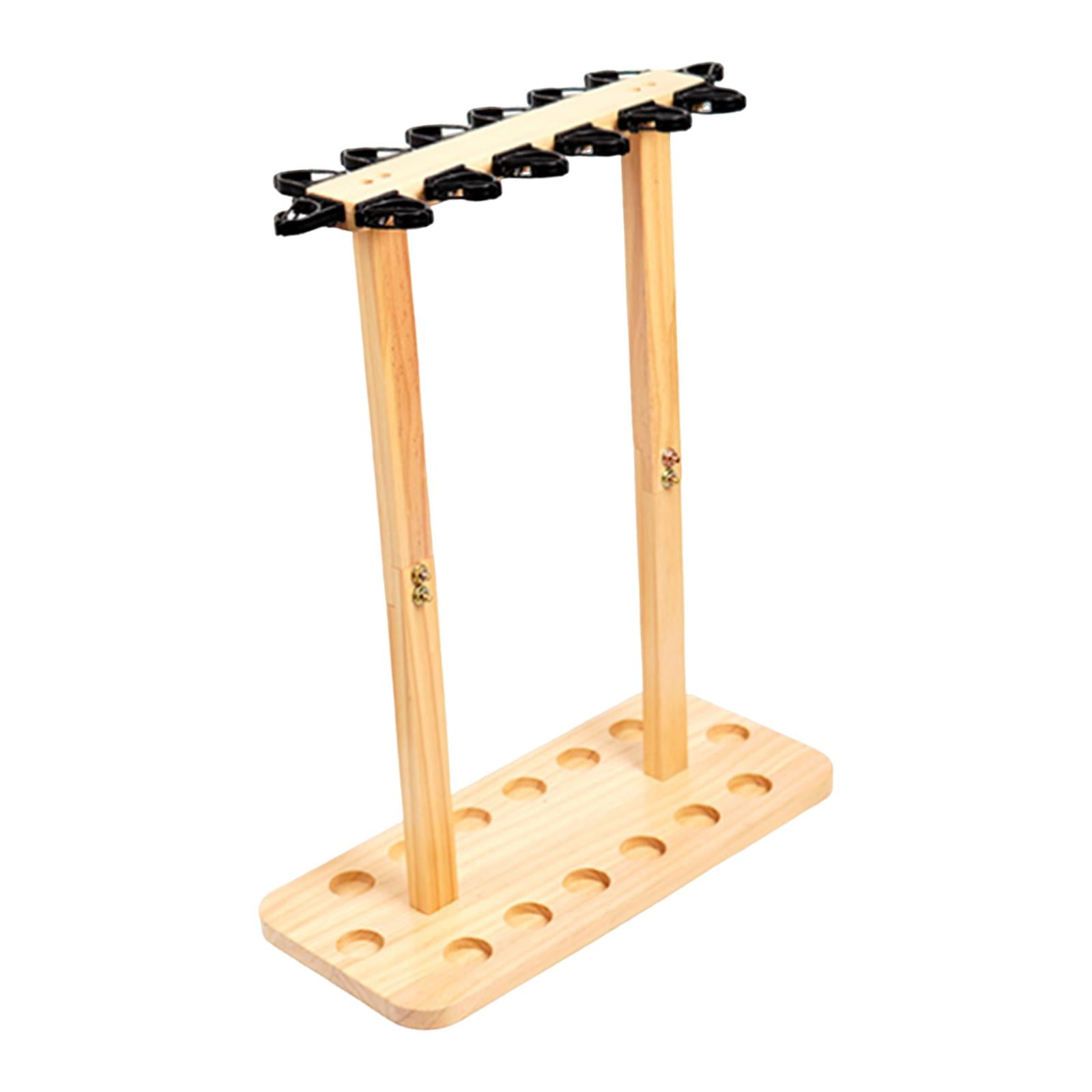 Magideal - Accesorio Para Soporte De Caña De Pescar, Fácil Instalación, Doble Pilar, Soporte De Exhibición Para 14 Cañas, Estante De Almacenamiento Para Cañas De