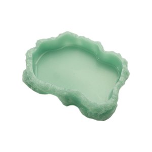 Ioensy - Plato De Agua Para Reptiles, Plato De Comida Para Reptiles De Resina Para Rana, Camaleón, Dragón Barbudo M