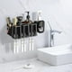 thumbnail image 2 of Portacepillos de dientes para baño con dispensador de pasta de dientes, 3 tazas, accesorio de pared, 2 of 6