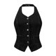 thumbnail image 1 of INSPIRE CHIC Chaleco de Mezclilla para Mujer de Regreso a Clases Cuello Halter Abotonado Chaleco de Mezclilla sin Espalda S Negro, 1 of 5