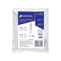 Volteck - Amarras Plásticas Transparente 2.5X100Mm 100Un