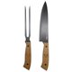 thumbnail image 3 of Tabla + Cuchillo Y Tenedor Premium 3 Piezas Acero Inoxidable - Madera Café, 3 of 3
