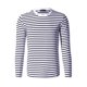 thumbnail image 2 of INSPIRE CHIC Camiseta de Hombre Cuello Redondo a Rayas de Manga Larga Pullover Top 38 Negro y Blanco, 2 of 8