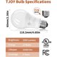 thumbnail image 2 of Lámpara LED TJOY A19 15W 1500 lm 2700K E26 equivalente a 100W, 12 unidades, 2 of 3