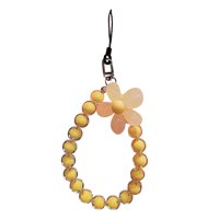 Magideal - Cordón Colgante Para Teléfono Celular, Correa Para El Cuello Para Teléfono, Correa Para La Muñeca Con Cuentas De Acrílico, Accesorios Para Funda De Te Amarillo