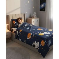 Teng Fei - Juego De Sábanas Plaza Y Media Infantil Niña Niño Astronauta