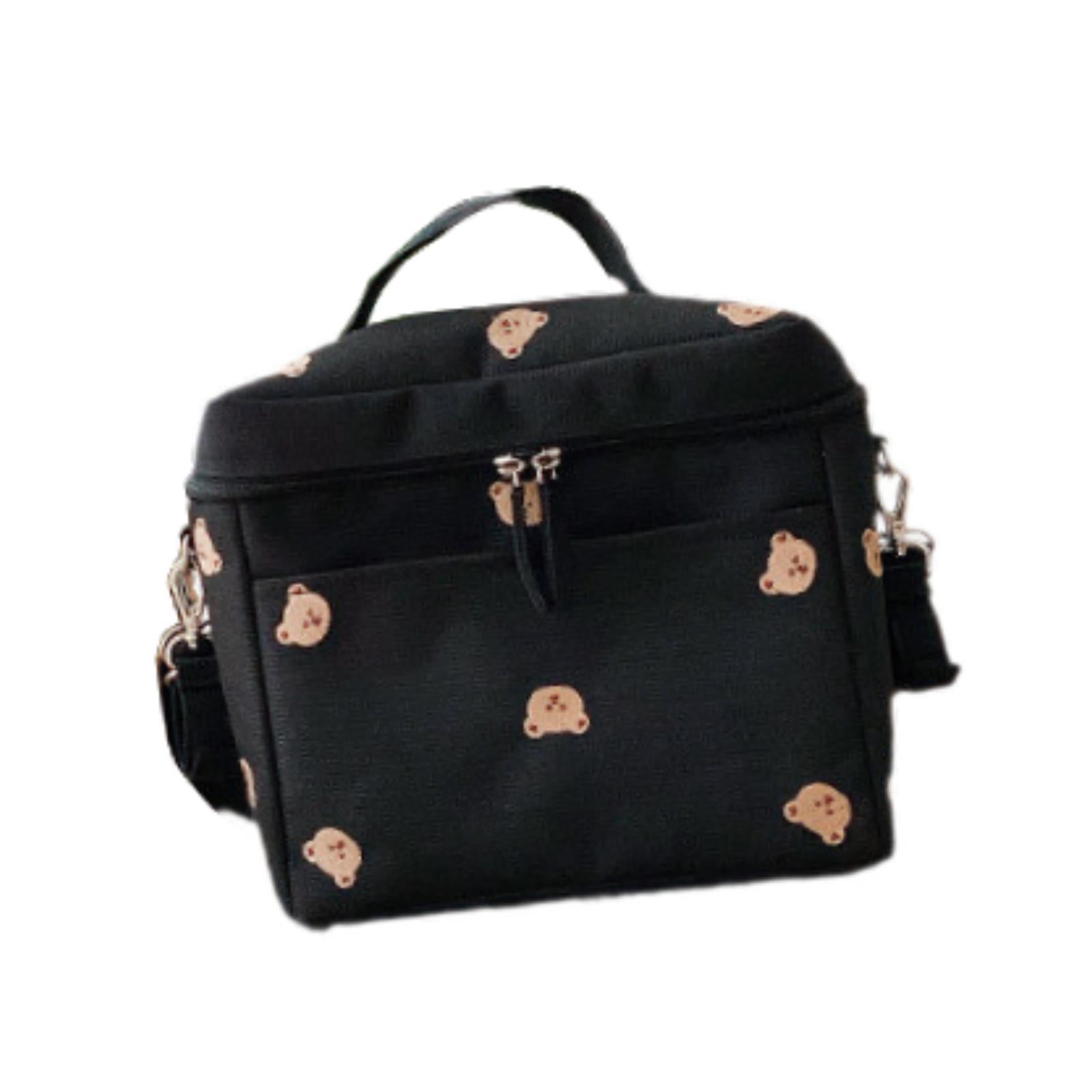 Magideal - Bolsa De Pañales Para Bebés, Bolsa Organizadora De Pañales Portátil, Multifunción, Elegante Bolsa De Lona Ligera, Bolsa Para Cochecito De Bebé Para , Negro
