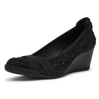 Zapato Anne Klein Timeout Con Tacón En Cuña Para Mujer, Color Negro