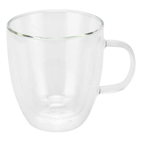 Mc Group - Tazas De Cafe Doble Pared, Transparente De Vidrio 280 Ml