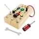 thumbnail image 2 of Tablero Ocupado De Madera Con Luz De Interruptor De Lámpara LED Para Niños Pequeños, Niños Y Niñas A, 2 of 3