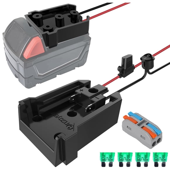Adaptador de Batería Ensayeer para Milwaukee 18V con Fusible