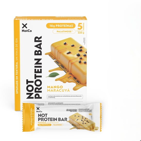 Barra de Proteina NotProtein Bar Mango Maracuyá 5un, 225 g