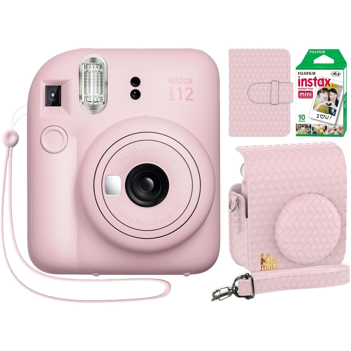 Cámara Instantánea Fujifilm Instax Mini 12 Rosa Kit 10 Fotos
