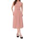 thumbnail image 2 of Vestido de Mujer INSPIRE CHIC Sin Mangas Cuello Redondo Cintura Alta Línea A Vestidos de Oficina Talla S Rosa Rubor, 2 of 6