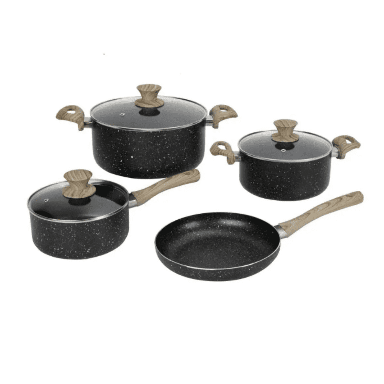 Genérico - Batería De Cocina Juego De Ollas Antiadherente 7 Pcs