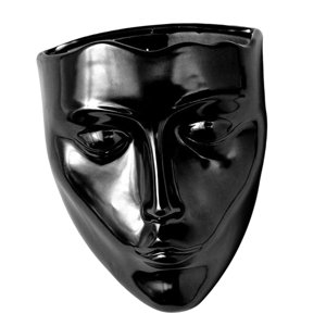 Bothyi - Maceta Creativa Para Decoración De Pared, Maceta Con Cara Para Exterior, Interior, Negro