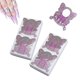 thumbnail image 1 of Sticker guía para extensión de uñas VNC, 200 piezas, forma de mariposa morada, 1 of 7