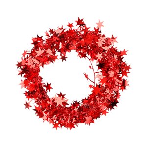 Magideal - Guirnalda Navideña De Alambre De Hierro Con Forma De Estrella De 7,5 M, Decoración Para Colgar En La Pared, Para Ventanas, Puertas Delanteras Y Porche Rojo