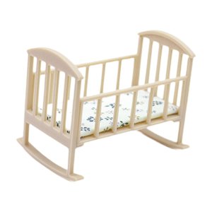 Magideal - Cuna De Muñecas En Miniatura, Modelo De Cuna Para Muñecas, Muebles Para Casa De Muñecas Con Colchón, Juguete Para Niños, Juguete De Simulación, Decora Madera