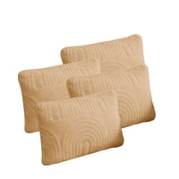 Genérico - Set De 4 Fundas De Cojin Serie Arco 30X50 Cm Café