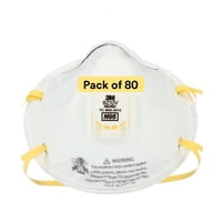 Respirador De Partículas 3M 8210V Con Válvula De Flujo De Frío, Paquete De 80