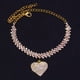 thumbnail image 3 of Shiny Rhinestone Heart Pendant Anklet - Stylish Female Accessory for Ankle Bracelet Jewelry Gift, 3 of 5