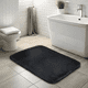 thumbnail image 2 of Alfombra De Baño Flannel 50x80cm Absorbente Negra, 2 of 3
