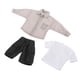 thumbnail image 2 of Conjunto De Pantalones Y Camiseta A Escala 1/12 Para Muñecas De 6 Pulgadas, Modelo De Figuras De Acción Masculinas, Gris Claro, 2 of 3