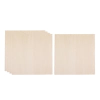 Magideal - 10 Uds. De Láminas De Madera Finas, Tablero En Rodajas De Madera, Tablero De Madera Para Proyectos, Manualidades Diy, Placa De Madera Para Fabricación 100Mmx100Mmx1Mm