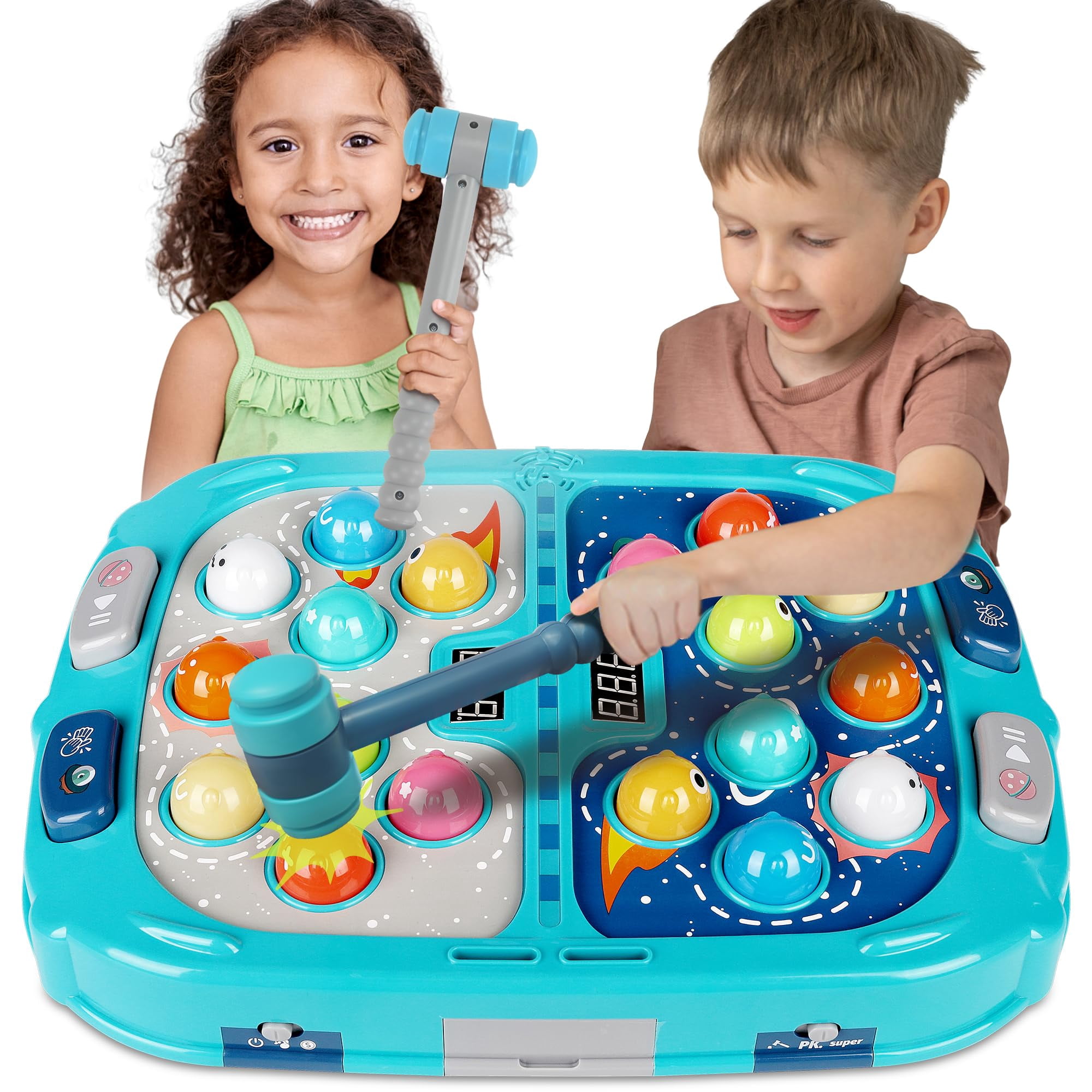 Pafolo De Juegos Whack Mole Para Niños Pequeños De Más De 3 Años Con Sonido Y Luz