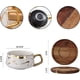 thumbnail image 2 of Auch 2 Pack Ceramic Tea Cdefee Cup, 10 OZ Cdefee Mug, Marble Espresso Cups fo Latte, Gorapuccino, Americano, White and Negro, Gift para mujeres, fo Office and Home, Big Goraacity con Mango, 2 of 5