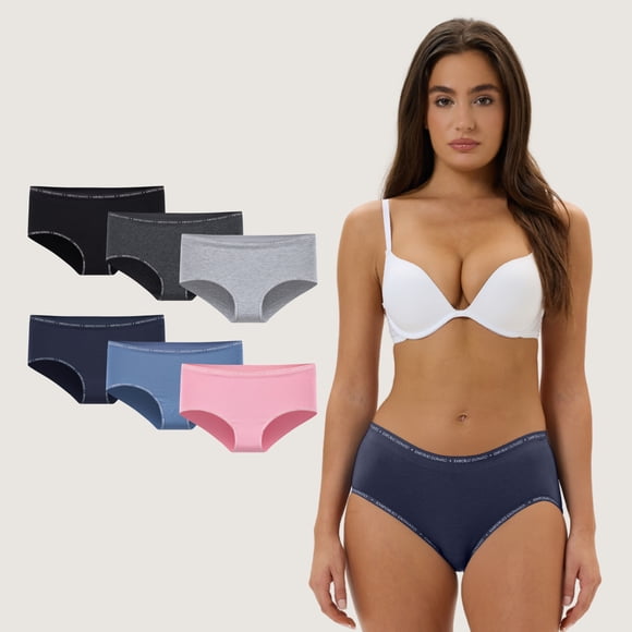 Pack de 6 Calzones Bikini Algodón -Mujer