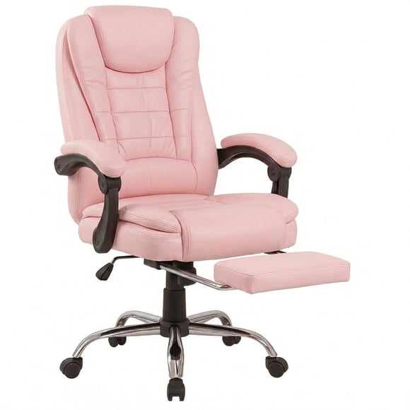 Silla Oficina Ejecutiva Escritorio Giratoria Doble Masaje Color Rosada