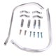 thumbnail image 5 of 2pcs Brush Bar Aluminium Hand Guards Shield para manillar de la motocicleta de plata, 5 of 5
