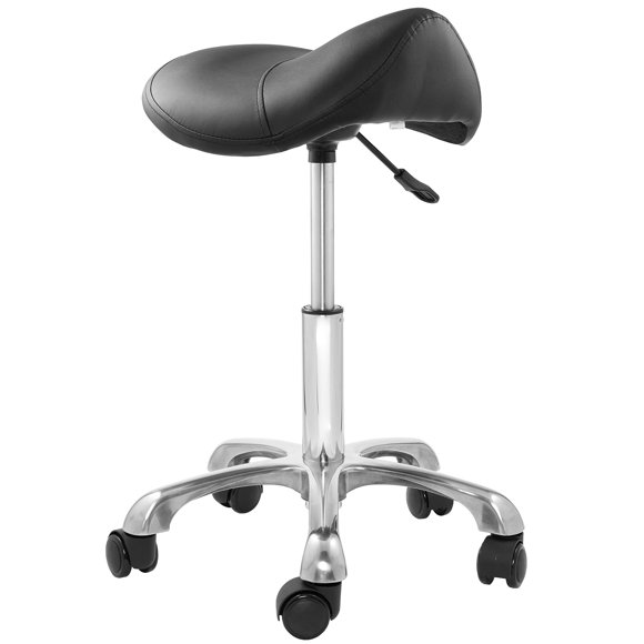 Taburete Saloniture Professional ergonómico negro