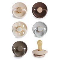 Chupetes Frigg De Caucho Natural Paquete De 6 Sin Bpa 6-18 Meses