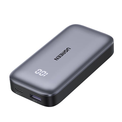 Ugreen - Bateria Portatil 10.000Mah Mini/Pantalla Quick Charging 30W Gris Pb502