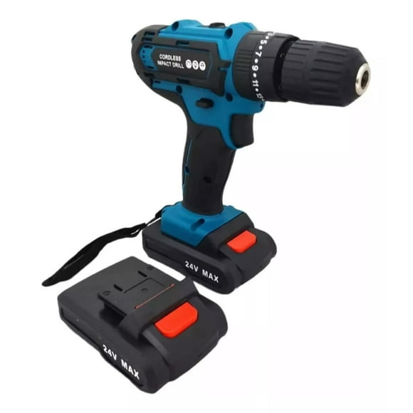 Kit Taladro Inalambrico De Mano 2 Baterias Destornillador