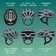thumbnail image 2 of Casco para bicicleta Retrospec Silas para adulto con luz, ligero, gris, 2 of 7