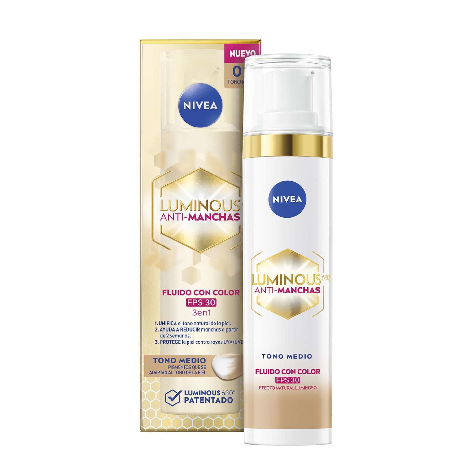 Nivea - Crema Luminous360 Anti-Manchas Fluido Con Color Tono Medio