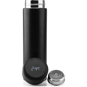 Concepts Life - Termo Botella Con Sensor De Temperatura Negro