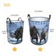 thumbnail image 5 of God of War Cesta de lavandería de gran capacidad redonda con asa, bolsa para ropa sucia plegable, almacenamiento para dormitorio, baño y lavadero 44x35 cm, 5 of 6