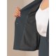 thumbnail image 5 of INSPIRE CHIC Conjunto de Traje de Mujer de 2 Piezas para Regreso a Clases para Maestras, Blazer sin Cuello de Manga 3/4 y Falda Lápiz de Cintura Alta, Conjunto de Trabajo, Gris Oscuro M, 5 of 6