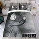 thumbnail image 4 of Einstein (2) Conjunto de sábanas temático, trío de piezas, cómodo y amigable con la piel, diseño único, regalo de decoración para el hogar para familiares, amigos y fans,173X218cm, 4 of 6