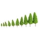 thumbnail image 1 of 20 Piezas árboles En Forma De Torre Modelo Tren Paisaje Paisaje 1:50-400 Verde 111, 1 of 3