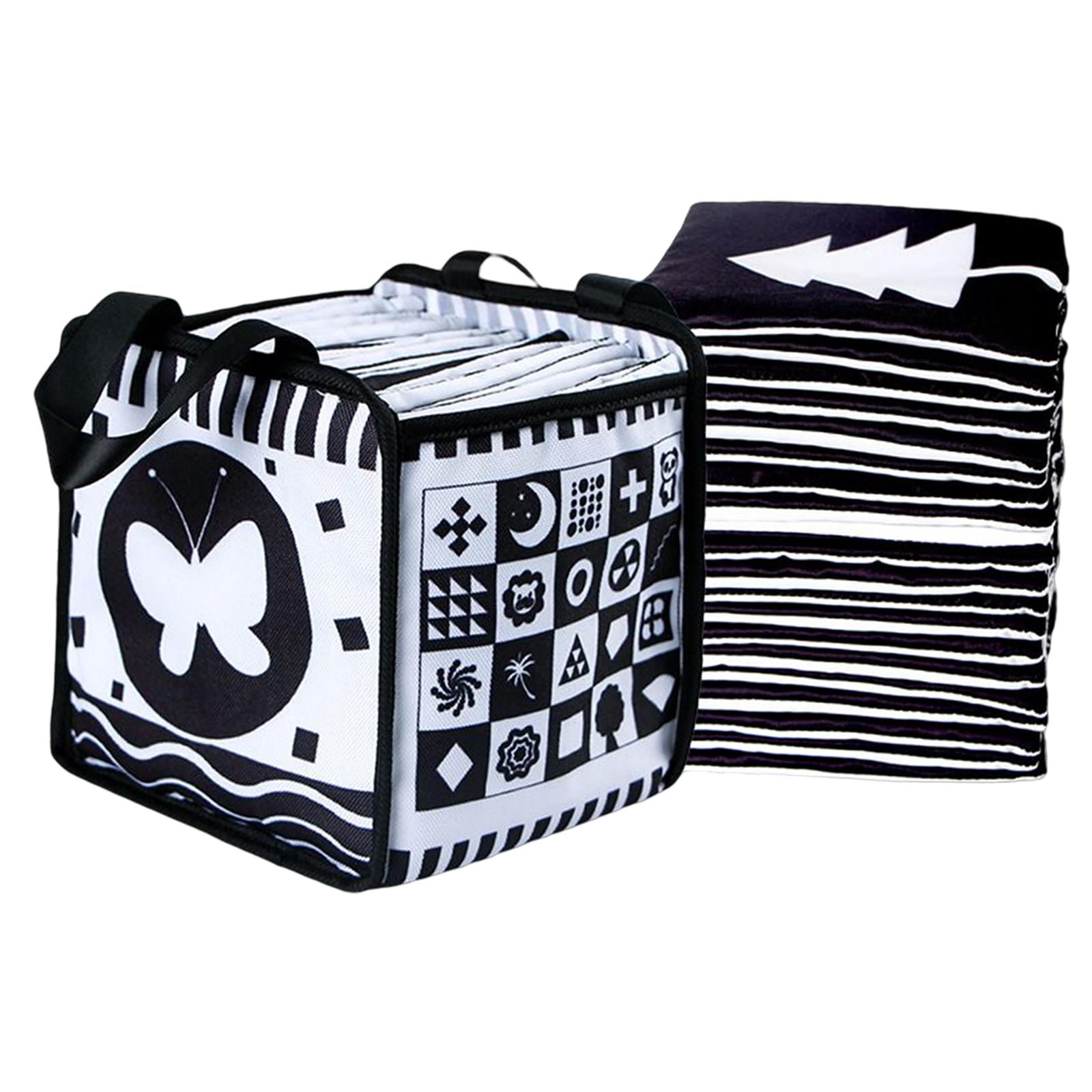 Bothyi - Tarjetas Flash Juguetes Lavables Con Bolsa De Almacenamiento Para Niños Mayores De 0 Años Niñas Negro Blanco