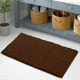 thumbnail image 1 of Xiao Hua Alfombra de chenilla, 40 x 60 cm (15,75 x 23,62 pulgadas), color café, ideal para dormitorio, lavable, apta para baño y lavadora, duradera y suave, fabricada en poliéster., 1 of 3