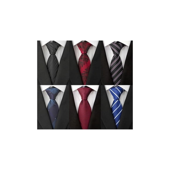 Corbata Adulove 146 cm tipo seda – Juego de 6 – Tejido jacquard