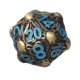 thumbnail image 1 of Dado de Juego DNDWoW Metal Pulpo D20 Bronce Azul 2.9 cm, 1 of 8